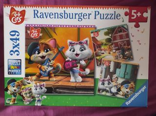 🧸 3 Puzles 44 Gatos - 49 piezas c/u