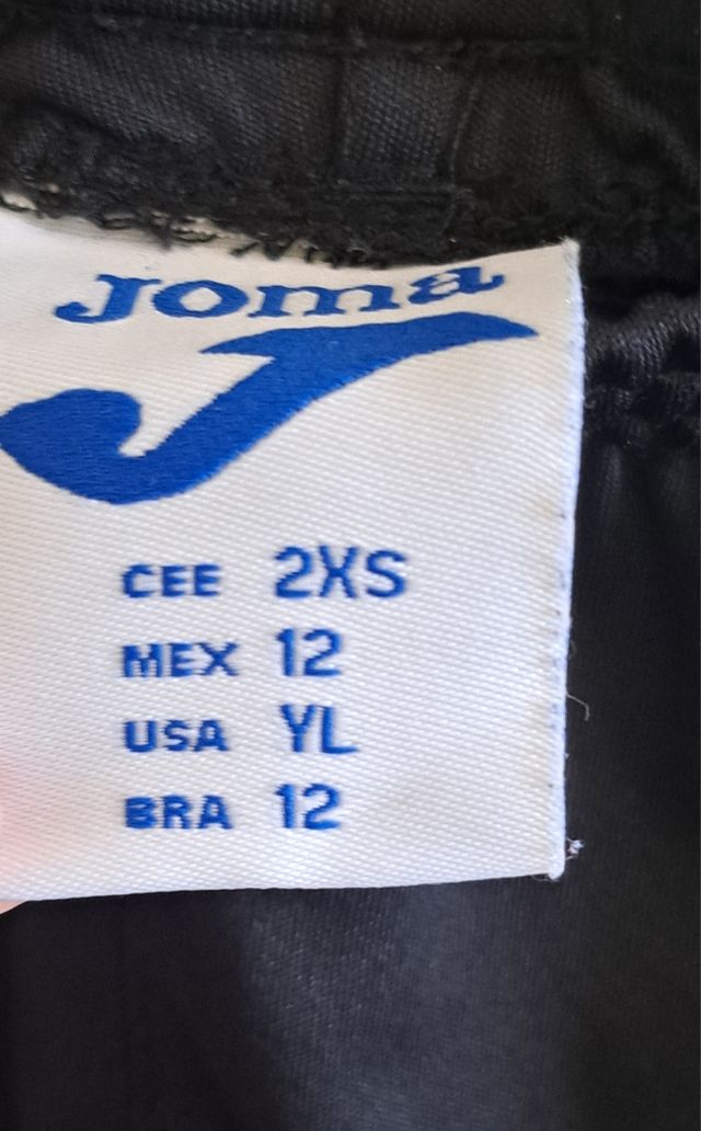 Set 4 pantaloncini neri Joma TG XS