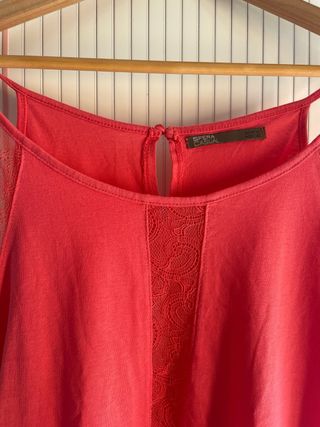 Camiseta tirantes coral