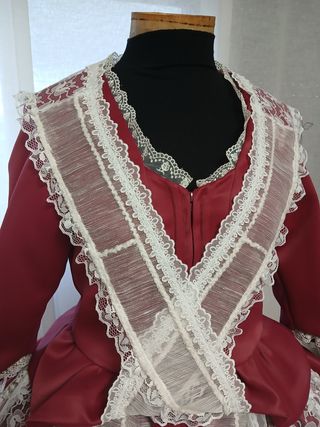 Traje fallera granate