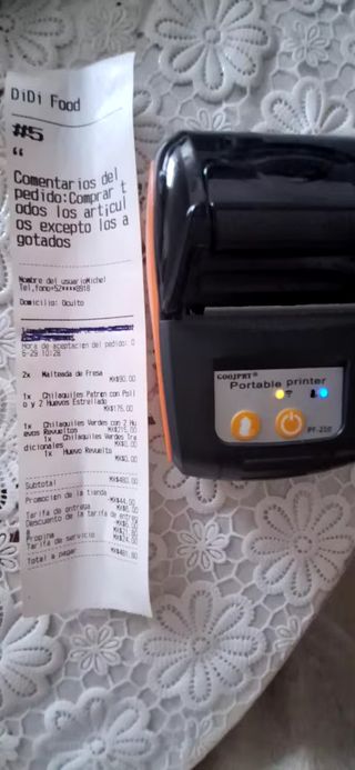 Impresora térmica de recibos portátil bluetooth
