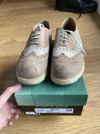 Zapato bicolor mujer tipo Oxford