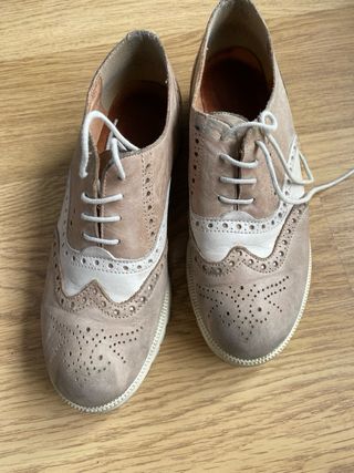 Zapato bicolor mujer tipo Oxford