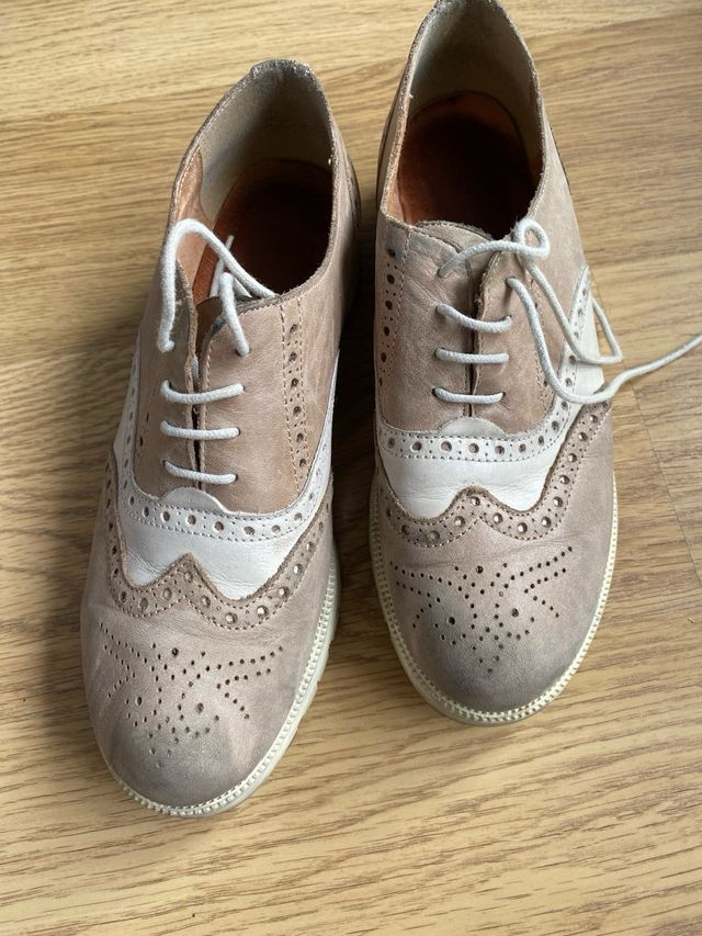 Zapato bicolor mujer tipo Oxford