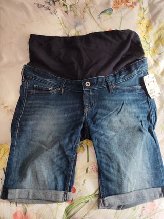Pantalón corto vaquero premamá H&M