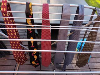 15 Corbatas y perchero de corbatas