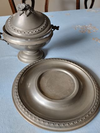 Centro tavola peltro