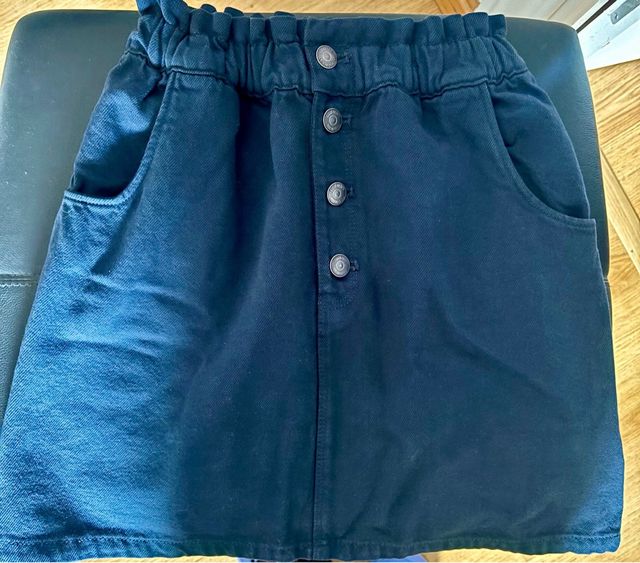 Minifalda de pana azul marino KIABI