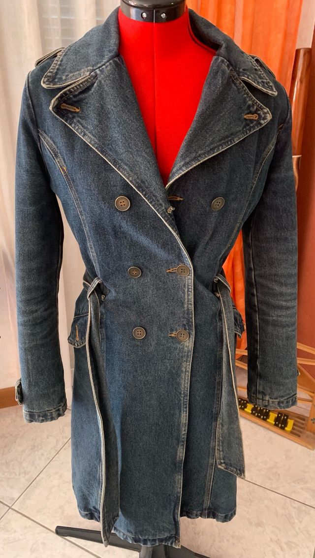 Cappotto in jeans imbottito