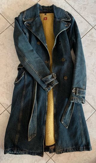 Cappotto in jeans imbottito 