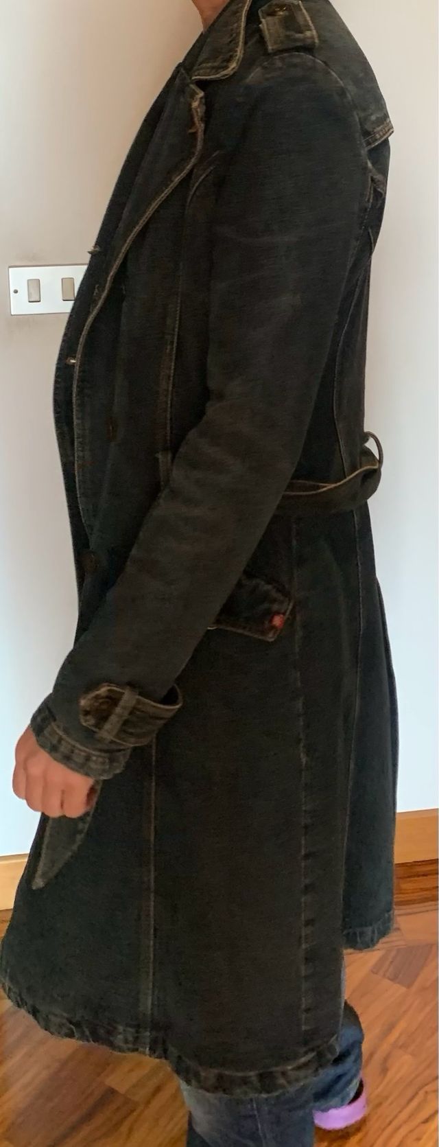 Cappotto in jeans imbottito