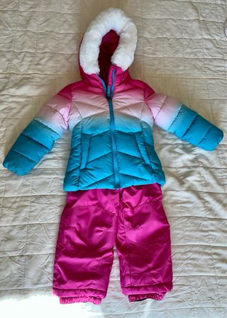 Peto y chaqueta para nieve de niña