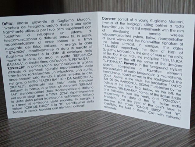 Moneta Guglielmo Marconi 2024