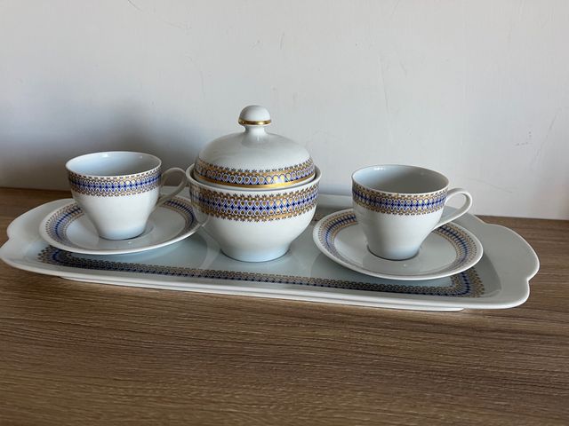 Set vassoio tazzine e zuccheriera Bavaria