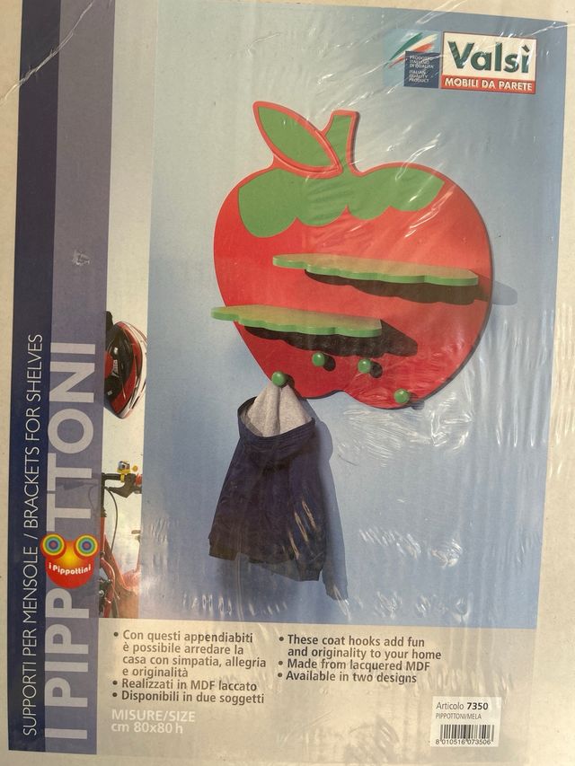 Mensola Appendiabiti a forma di mela