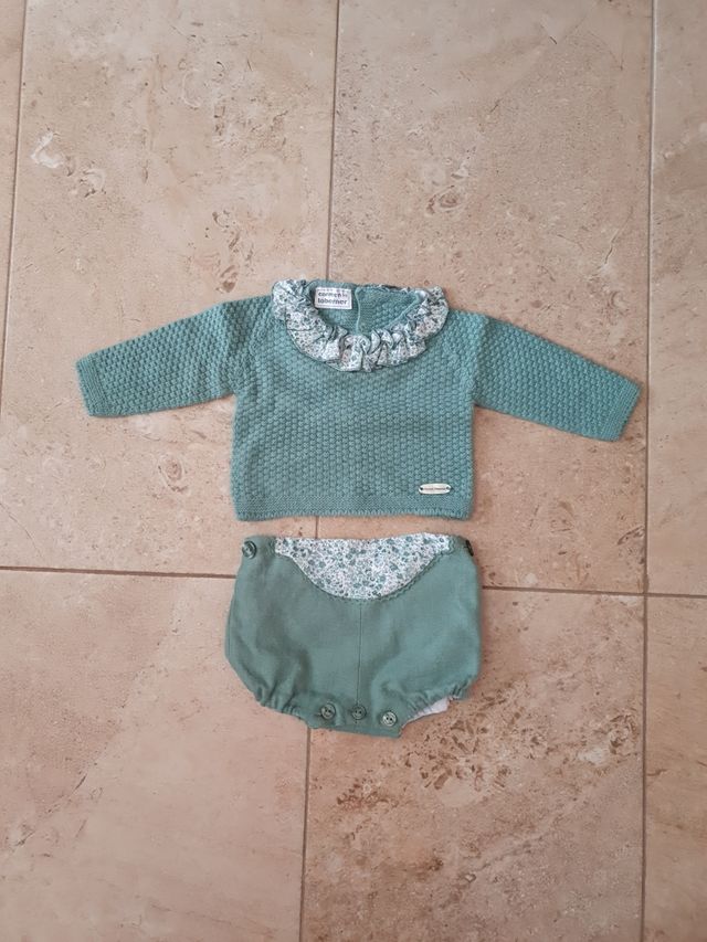 Conjunto bebé 3 meses color verde