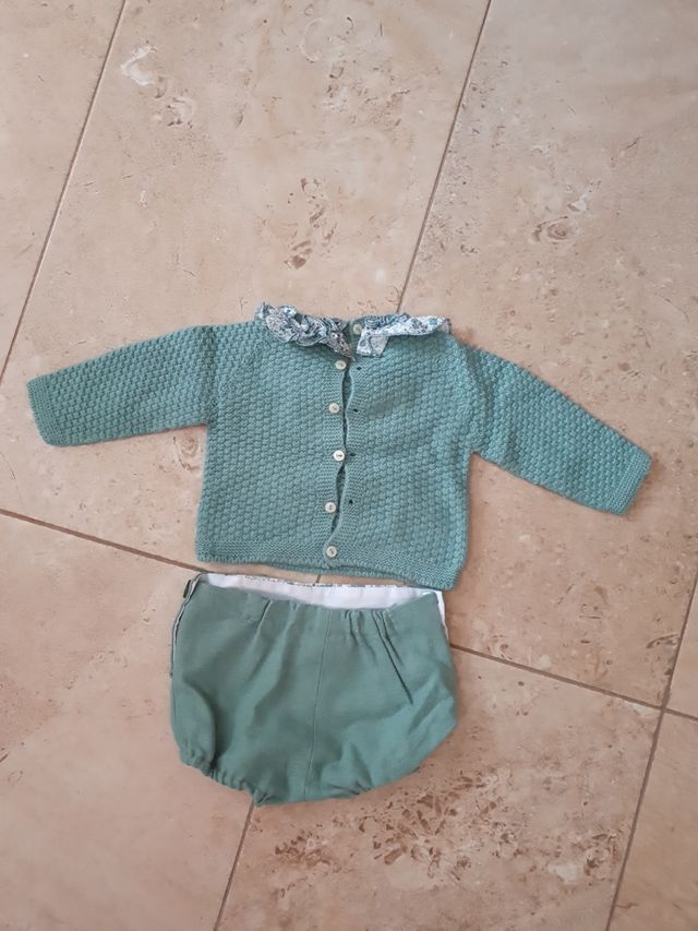 Conjunto bebé 3 meses color verde