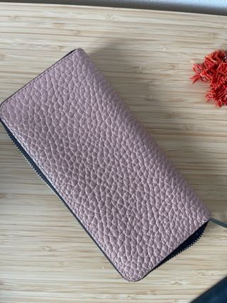 Cartera de piel Bimba y Lola rosa y plata