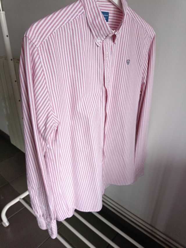 Camisa Álvaro Moreno rayas rosas|blanco