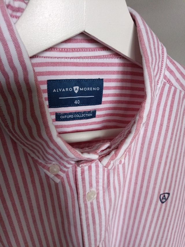 Camisa Álvaro Moreno rayas rosas|blanco