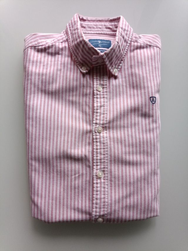 Camisa Álvaro Moreno rayas rosas|blanco