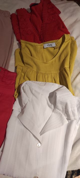 Ropa mujer, 6 pantalones + 3 arriba 