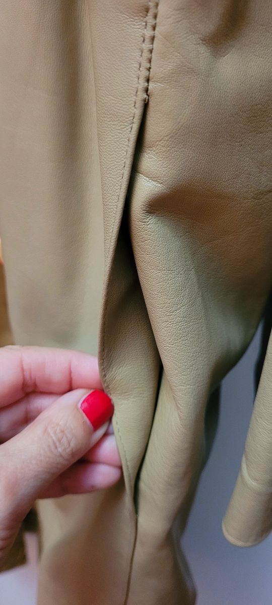 Abrigo largo de piel para mujer