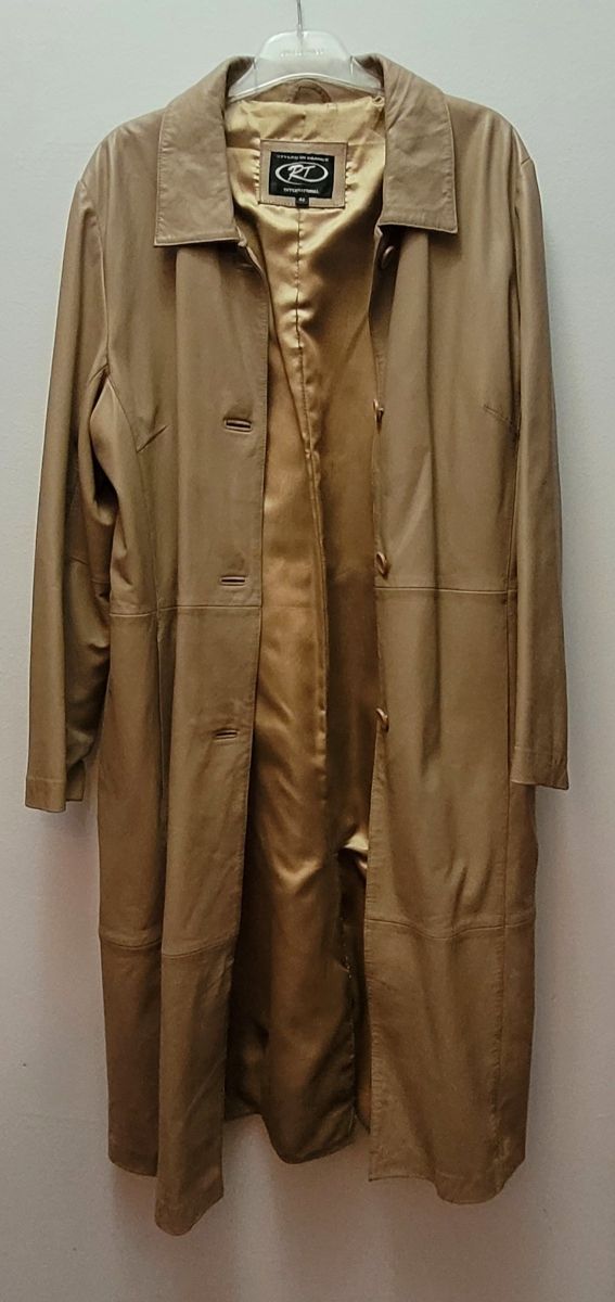 Abrigo largo de piel para mujer