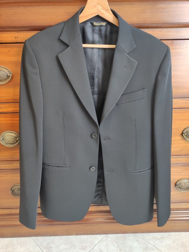 Giacca nera 2 bottoni uomo tg. 46