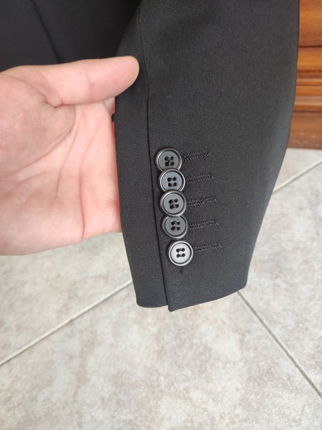 Giacca nera 2 bottoni uomo tg. 46