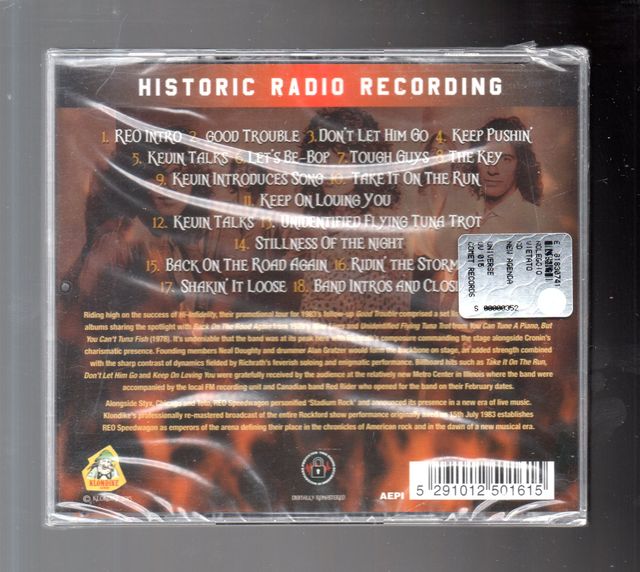 R.E.O. Speedwagon Metro Center Rockford, CD de 2015