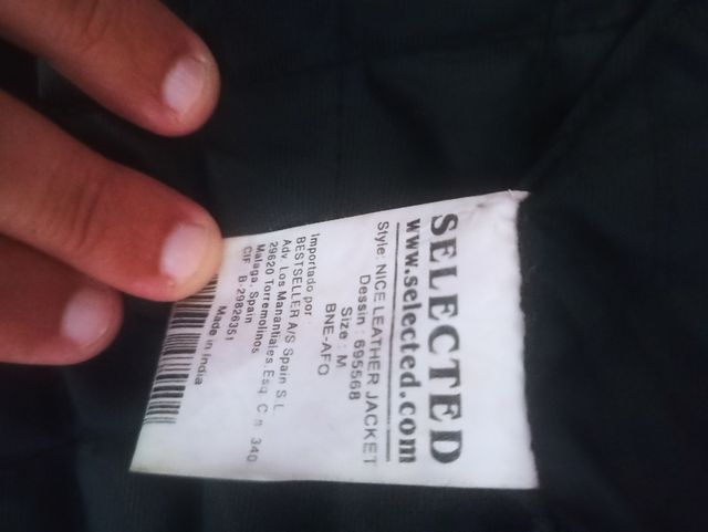 Chaqueton de cuero hombre