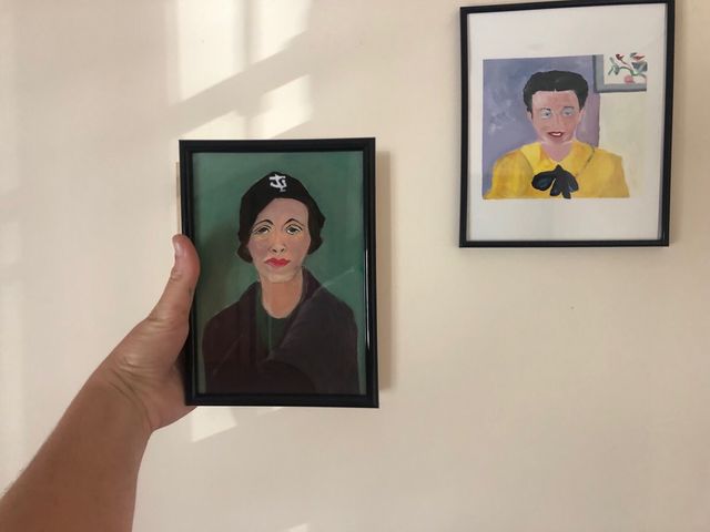 Simone de Beauvoir y Zambrano. Decoración Libreria