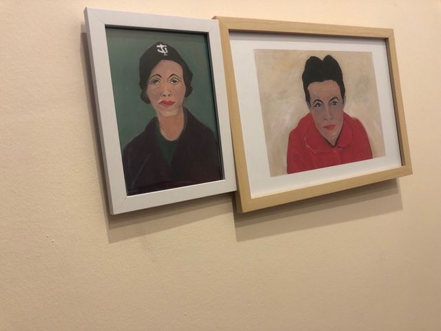 Simone de Beauvoir y Zambrano. Decoración Libreria