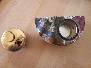 Conjunto Artbona mechero, caja y tabla Artbona