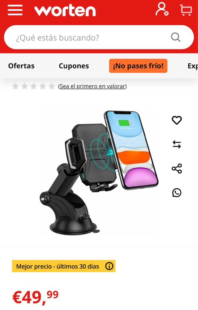 Cargador Inalámbrico CHOETECH T521- 15W Negro