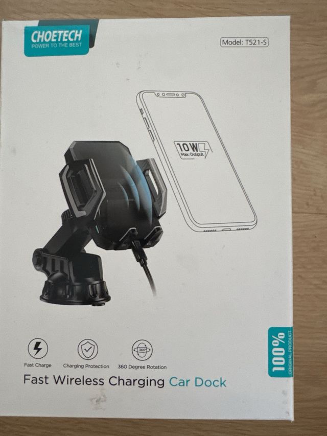 Cargador Inalámbrico CHOETECH T521- 15W Negro