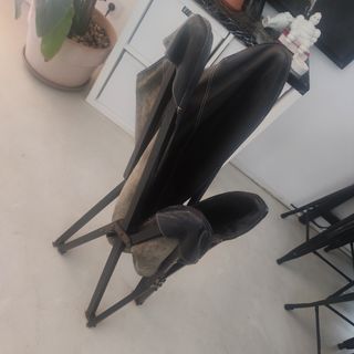 Sillón butterfly piel y madera