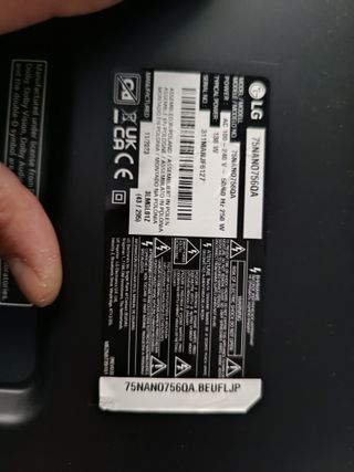 REPUESTOS  TV LG SMARTS NANO MODELO 75NANO756QA