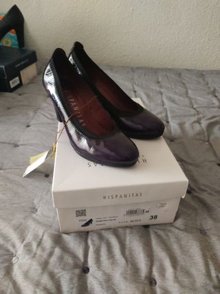 Zapatos tacón charol Hispanitas