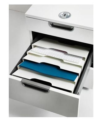 Archivador metálico blanco para colgar