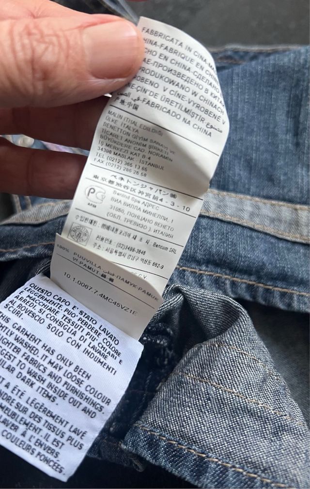 Vestito jeans a salopette bimba Benetton