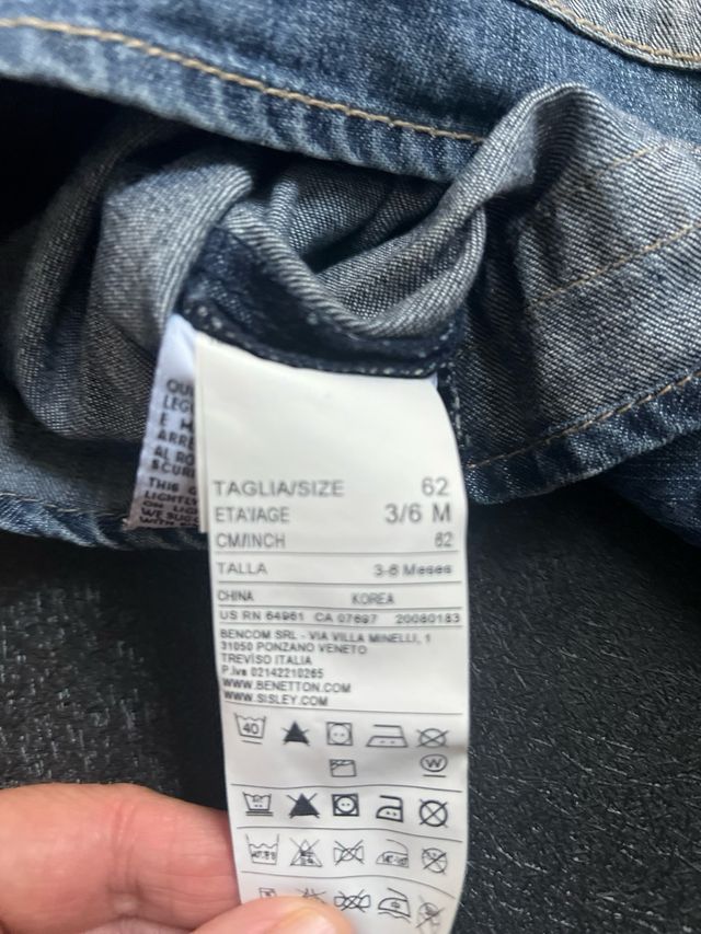 Vestito jeans a salopette bimba Benetton