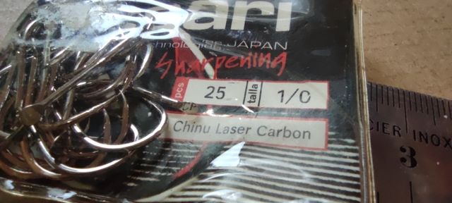 X4 ANZUELOS Nº1/0 ASARI CHINU.