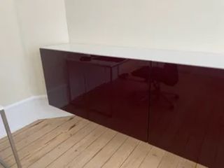 Set 4 ante nuove Ikea Selsviken rosso scuro