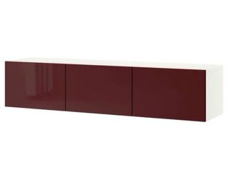 Set 4 ante nuove Ikea Selsviken rosso scuro