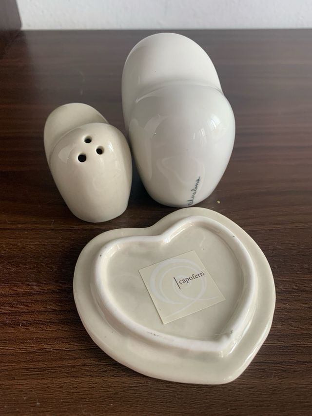 Dispenser sale e pepe in porcellana