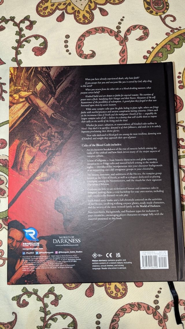 Manuale in inglese Cults of Blood Gods