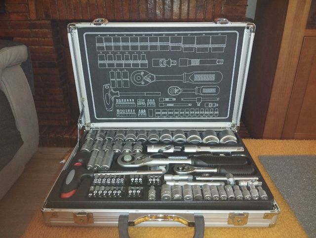 Caja completa de carraca chrome vanadium