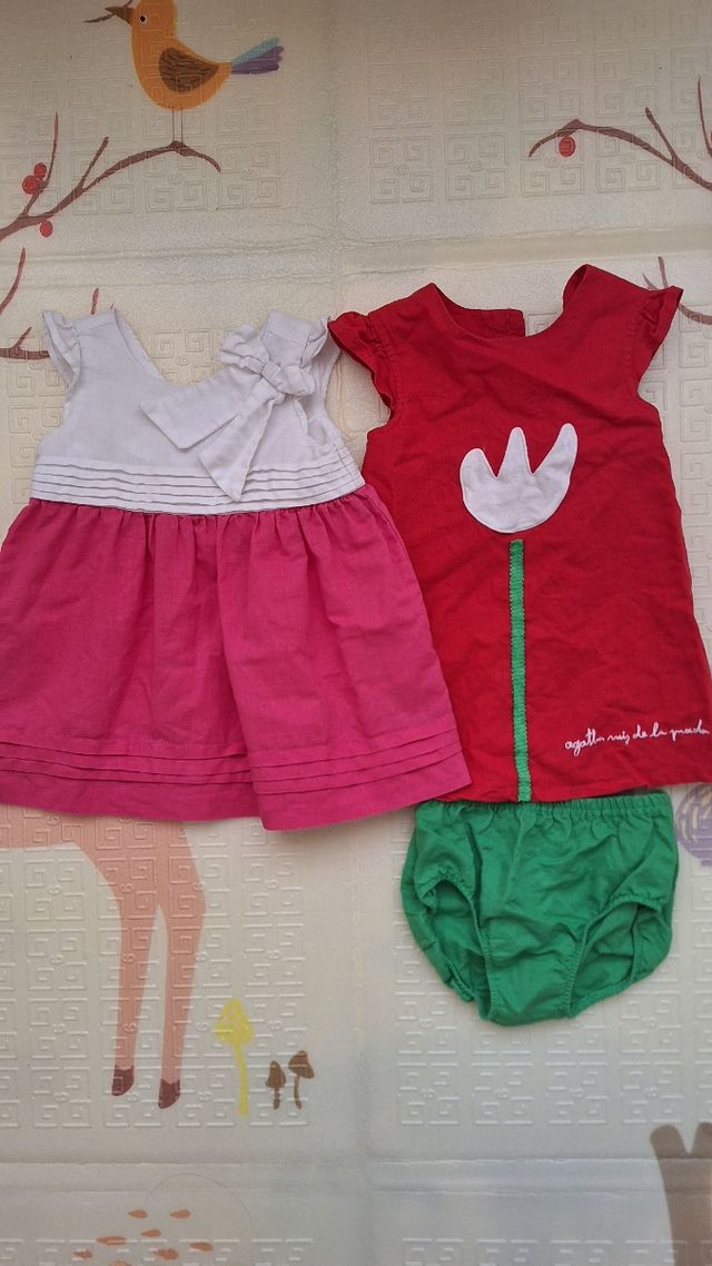 2 vestidos 12 meses